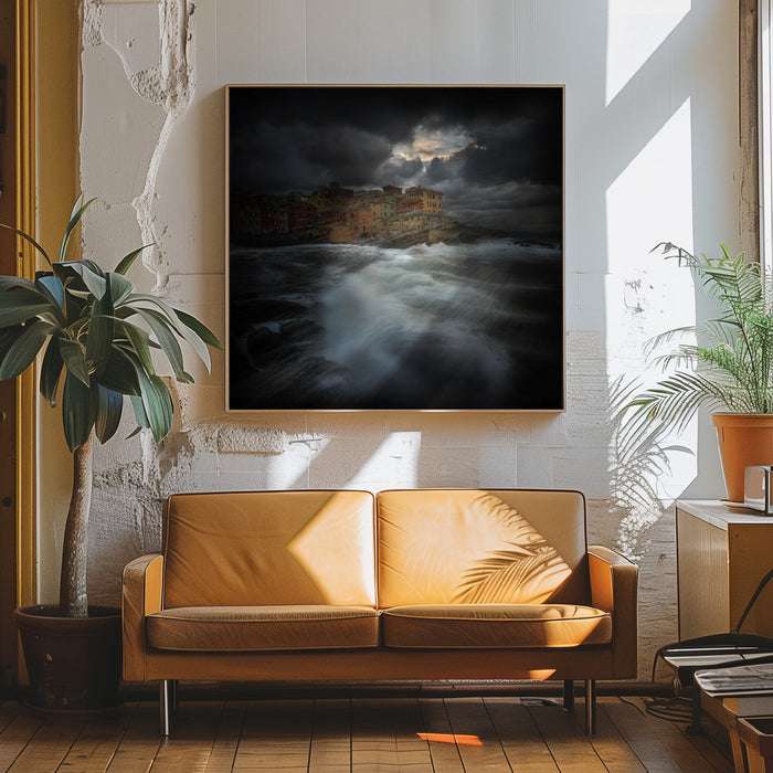 Hoping the clear weather returns. Square Canvas Art Print