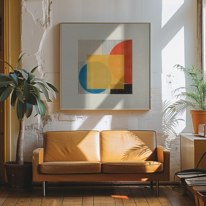 Midcentury Modern Object No2 Square Canvas Art Print