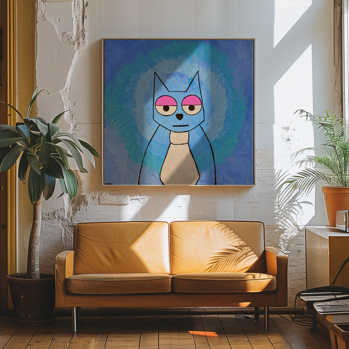 Cat Square Canvas Art