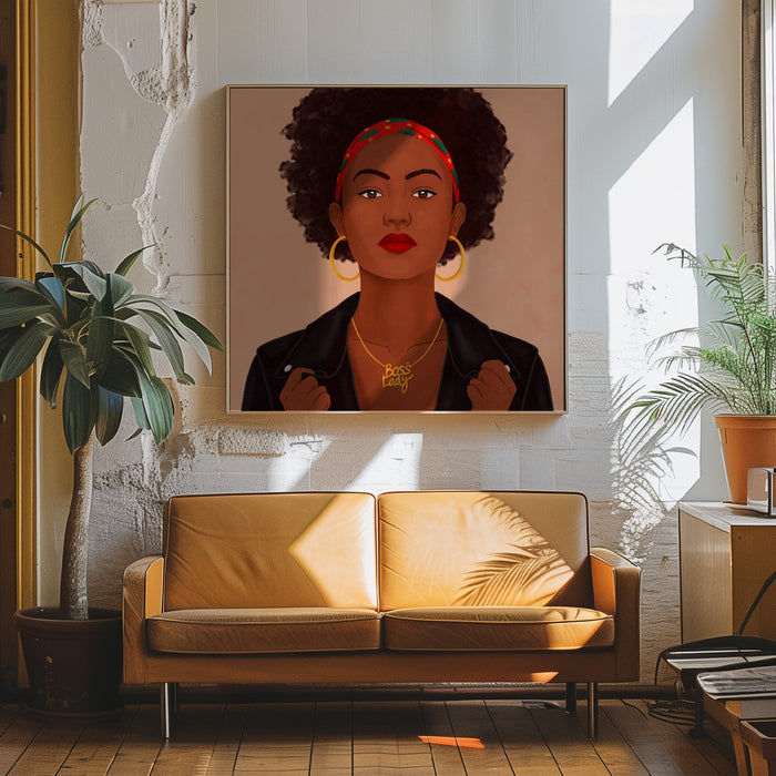 Boss Lady Square Canvas Art Print