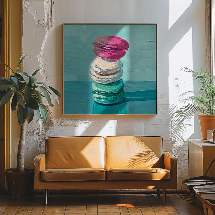 Macarons Square Canvas Art Print