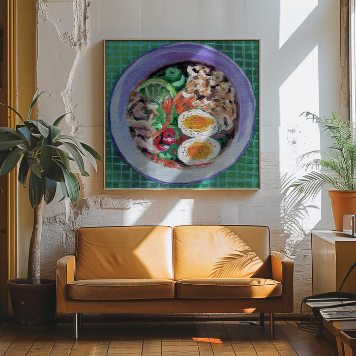 Ramen Square Canvas Art Print