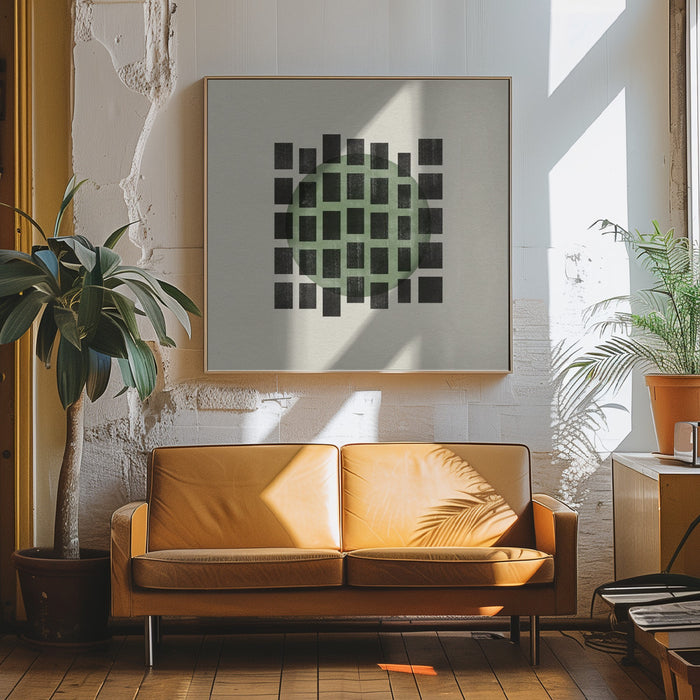 Minimalist Japandi 01 Square Canvas Art