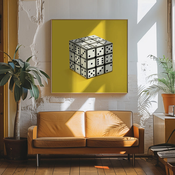 Not Rubik's cube Square Canvas Art Print