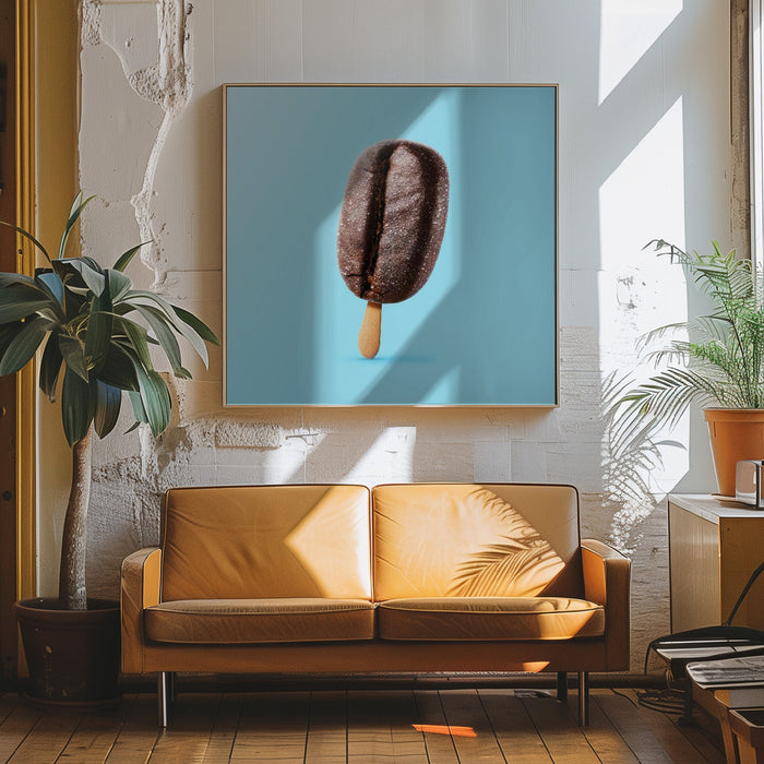 Ice Ice Coffee Square Canvas Art Print