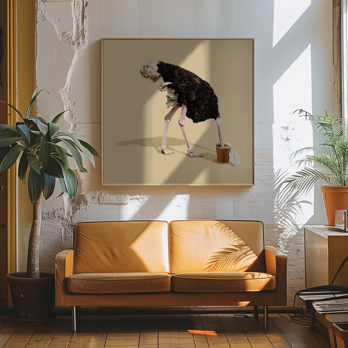 Dive in Coffee Square Canvas Art Print