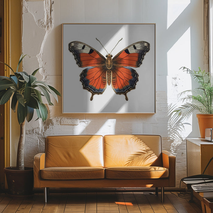 Butterfly 49 Square Canvas Art Print