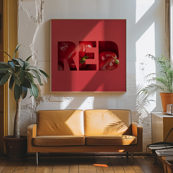 Red Square Canvas Art Print