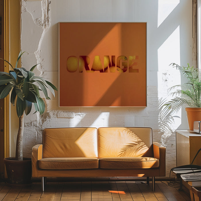 Orange Square Canvas Art Print