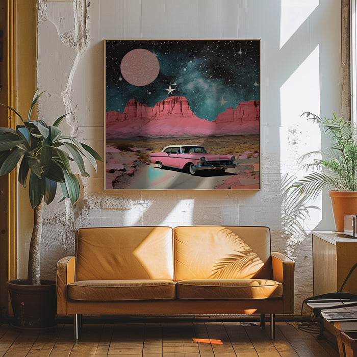 SpaceRide 4.0 Square Canvas Art Print