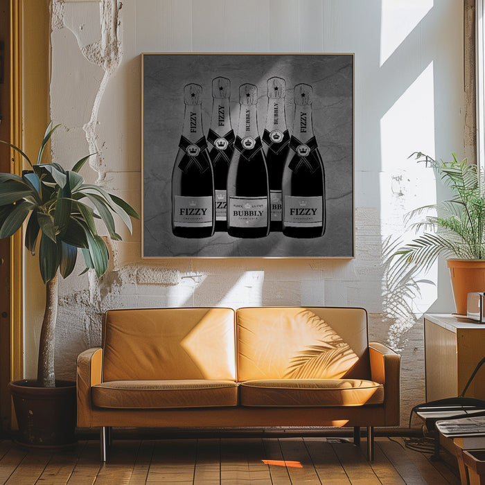 Champagne Square Canvas Art Print