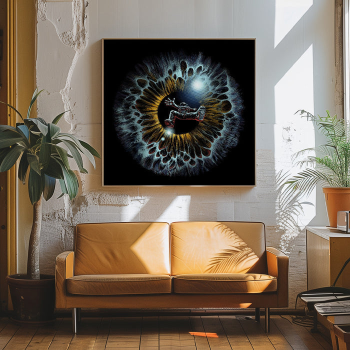 Lost In Your Eye Cosmic Square Canvas Art Print