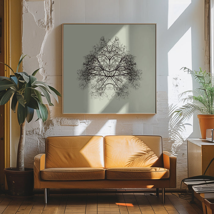 Rorschach Test Square Canvas Art Print