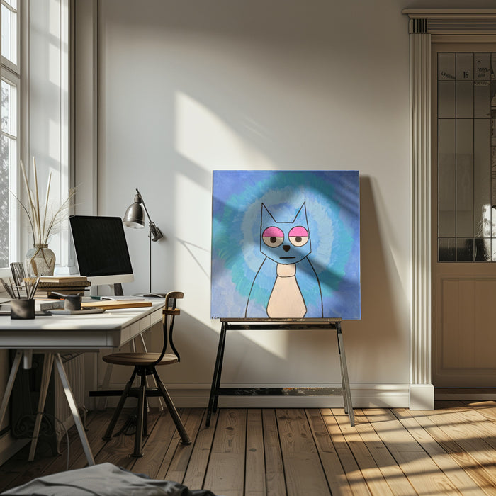 Cat Square Canvas Art