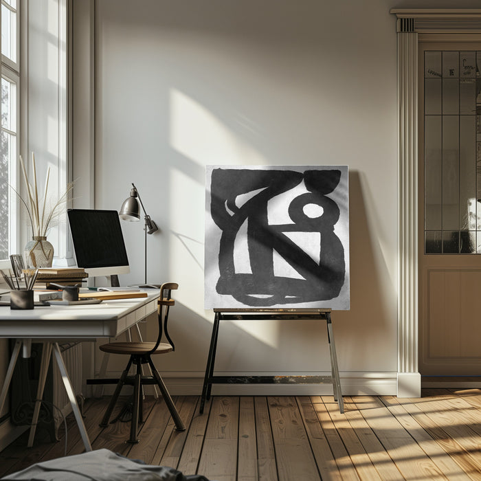 Abstract Melody No4 Square Canvas Art Print