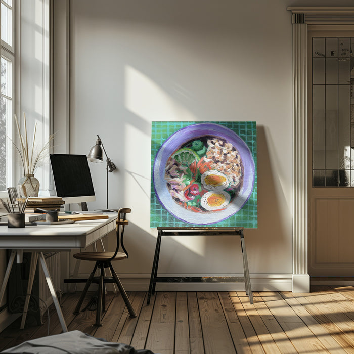 Ramen Square Canvas Art Print