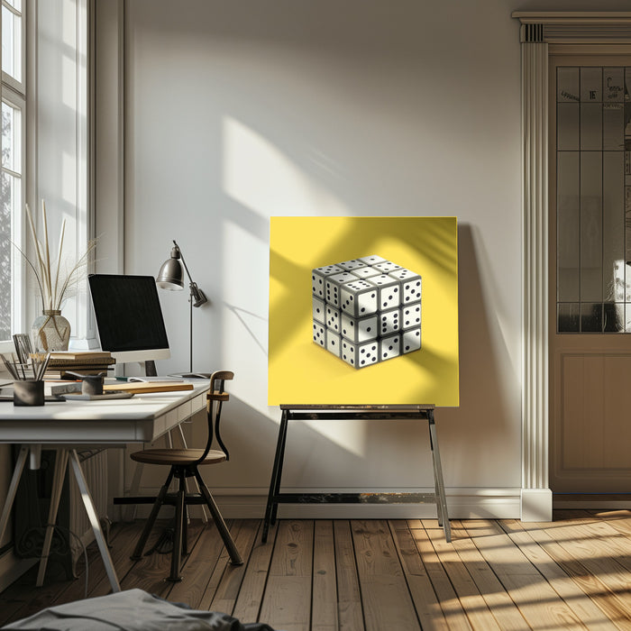 Not Rubik's cube Square Canvas Art Print