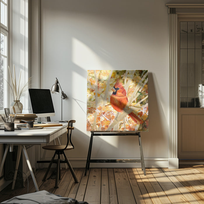 Entwined In Leaves Square Canvas Art Print