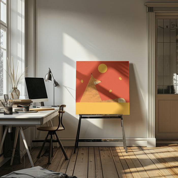 Fox Square Canvas Art Print