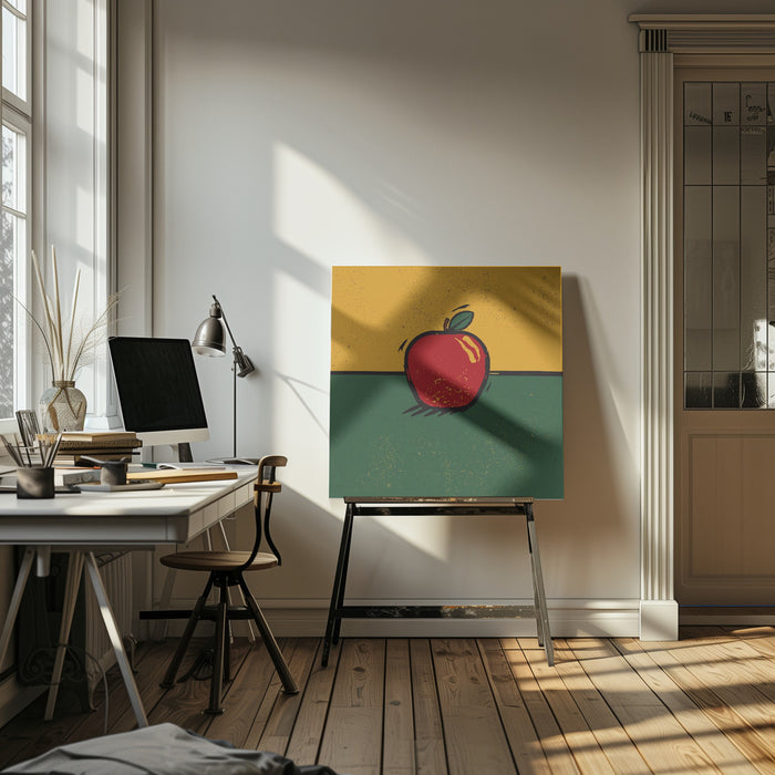 Apple Square Canvas Art Print