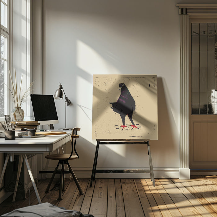 Pigeon Square Canvas Art Print