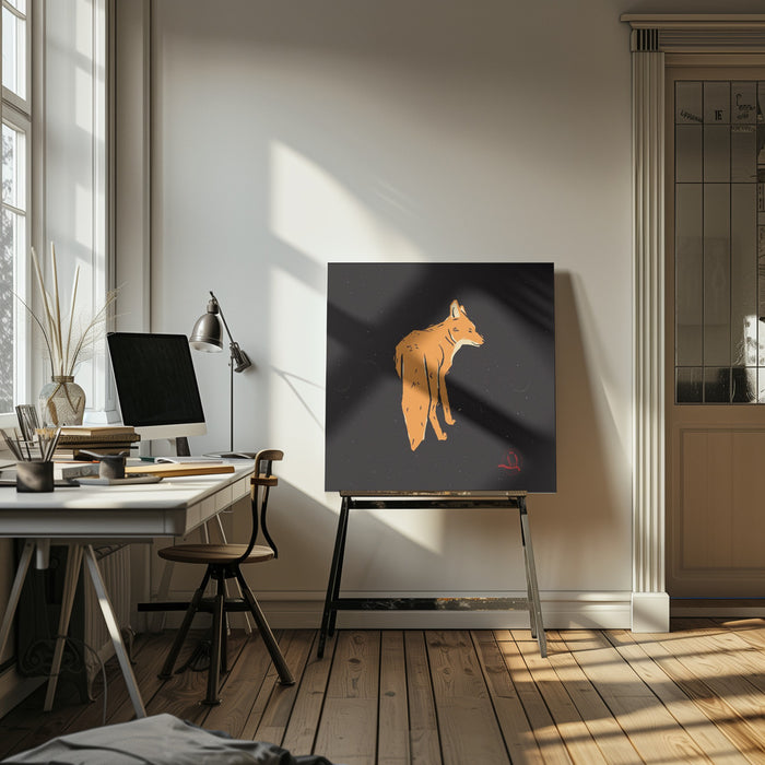 Fox Square Canvas Art Print