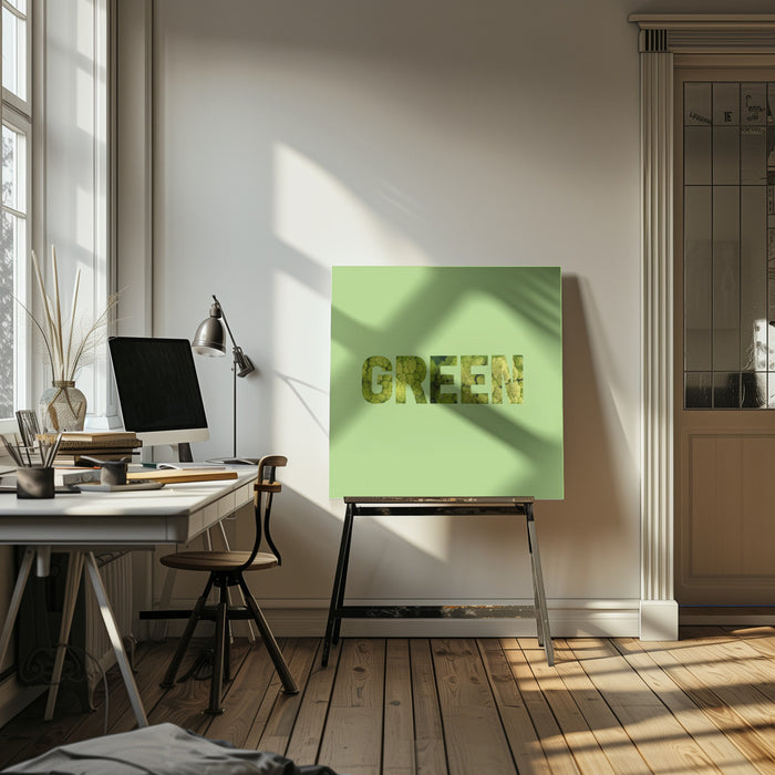 Green Square Canvas Art Print