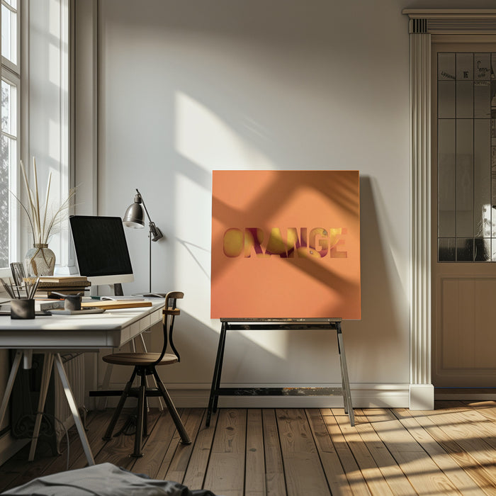 Orange Square Canvas Art Print