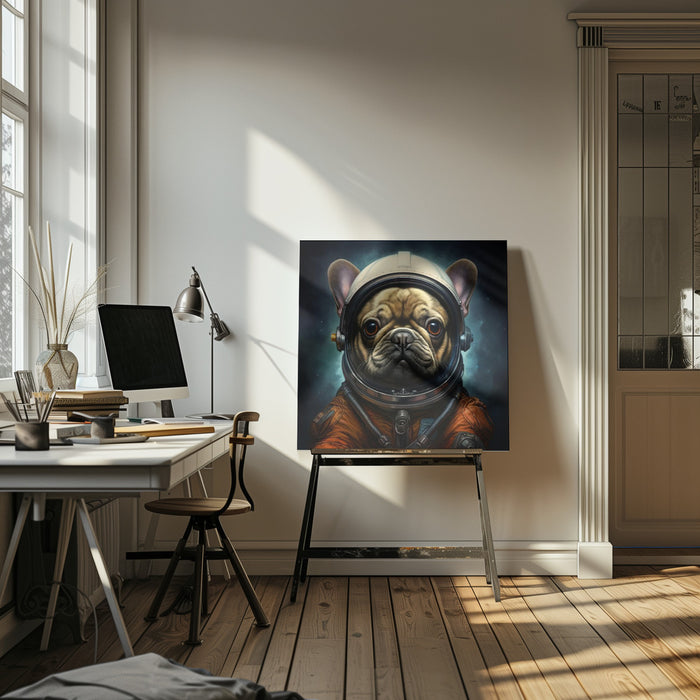 A Dog 2 Square Canvas Art Print