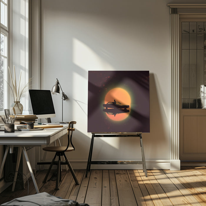 NightDrive Square Canvas Art