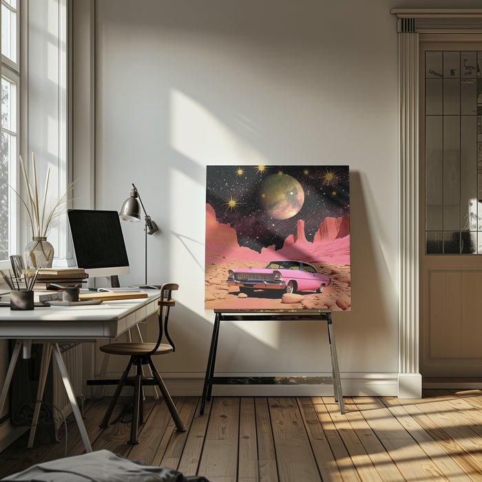 SpaceRide 3.0 Square Canvas Art Print