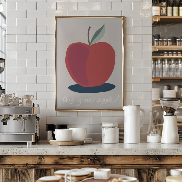 This is an Apple Framed Art Modern Wall Decor