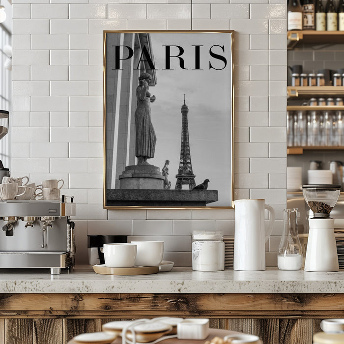 Paris Text 5 Framed Art Modern Wall Decor