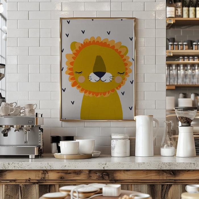 Little Lion Framed Art Modern Wall Decor