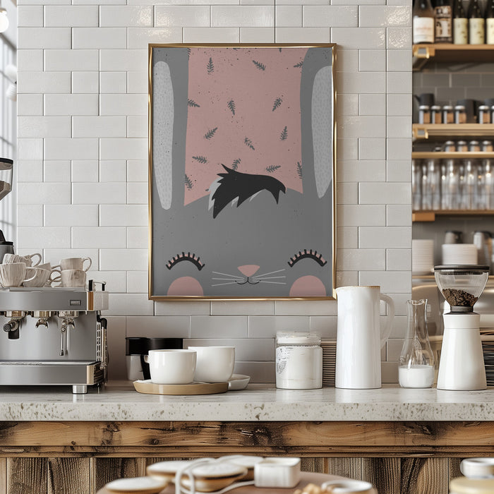 Little Bunny (pink) Framed Art Modern Wall Decor