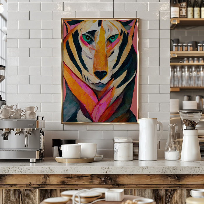 The Tiger Framed Art Modern Wall Decor