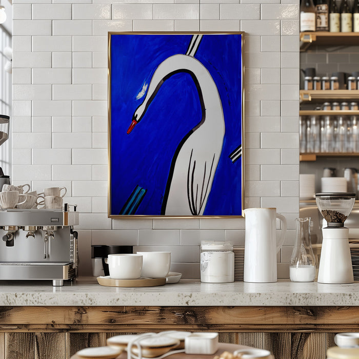 And Swan dropped the feather and everything became clear Framed Art Modern Wall Decor