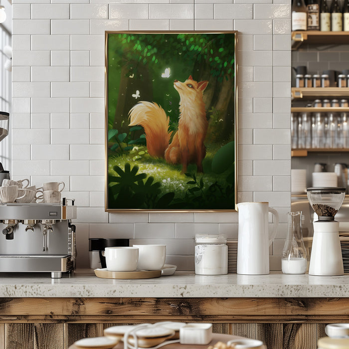 Dreamy Fox Framed Art Modern Wall Decor