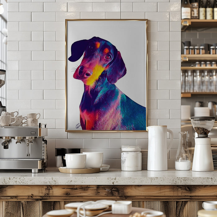 Finn Dog Framed Art Modern Wall Decor