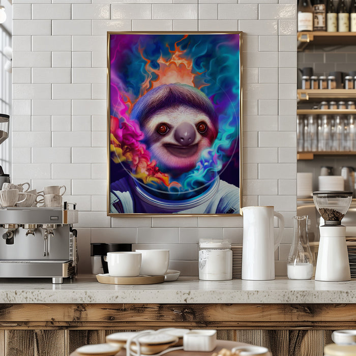 COLORFUL ASTRONAUT Framed Art Modern Wall Decor