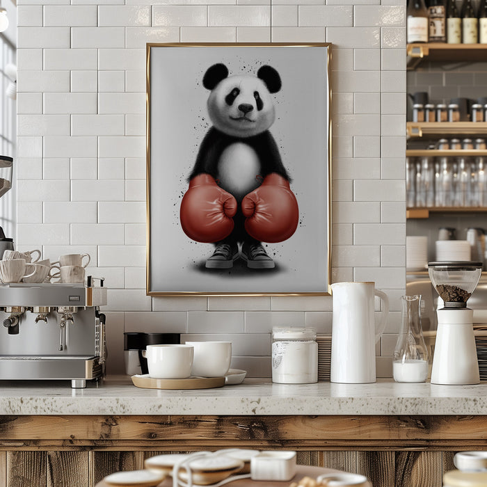 PANDA BOXER Framed Art Wall Decor