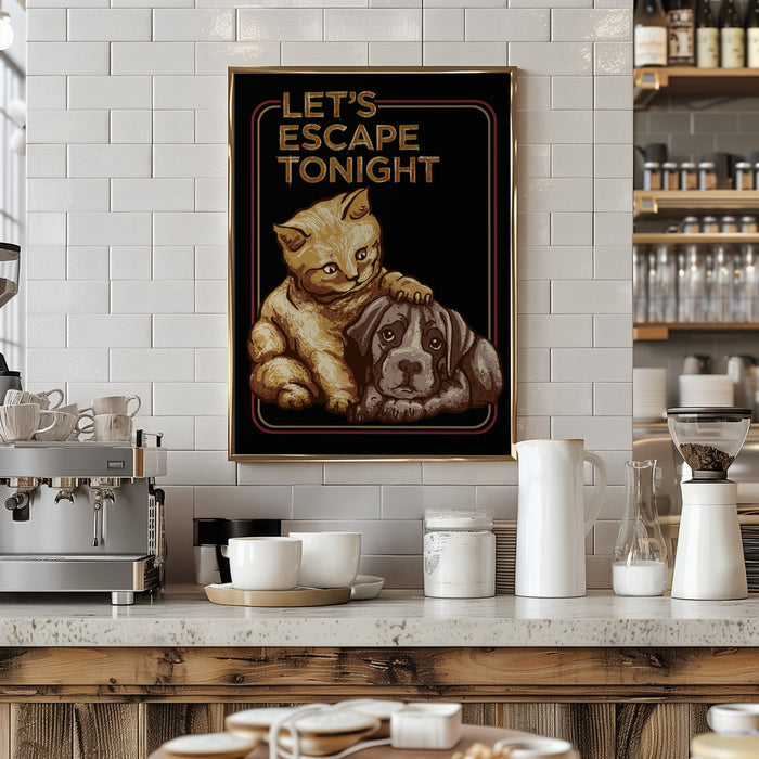 LET'S ESCAPE TONIGHT Framed Art Wall Decor