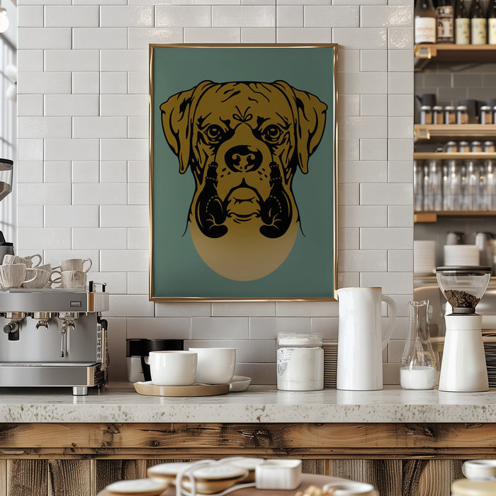 BOXER Framed Art Modern Wall Decor