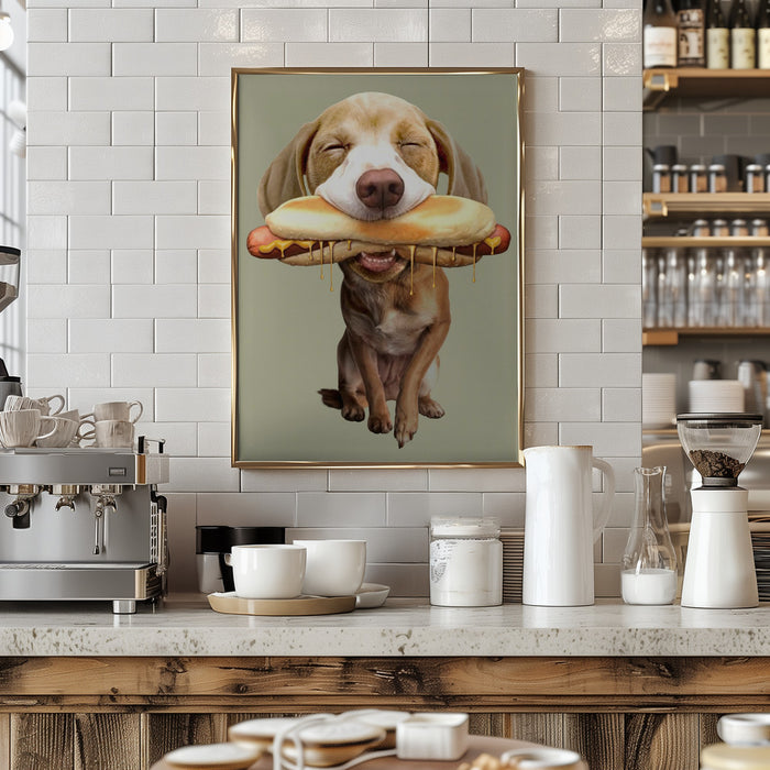 hotdog Framed Art Modern Wall Decor