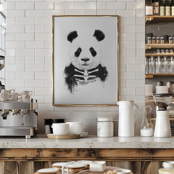 Zombie Panda Framed Art Modern Wall Decor