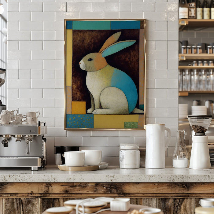 Bunny In The Box Framed Art Modern Wall Decor