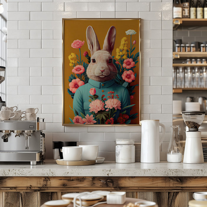 Mr Easter Bunny Framed Art Modern Wall Decor