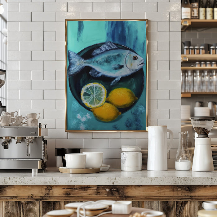 A Fishplate Framed Art Modern Wall Decor