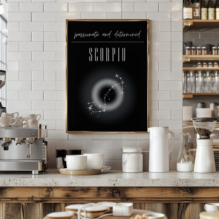 Scorpio Zodiac Print Art Framed Art Modern Wall Decor