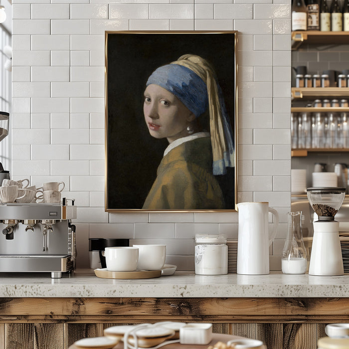 Girl with a Pearl Earring Framed Art Modern Wall Decor